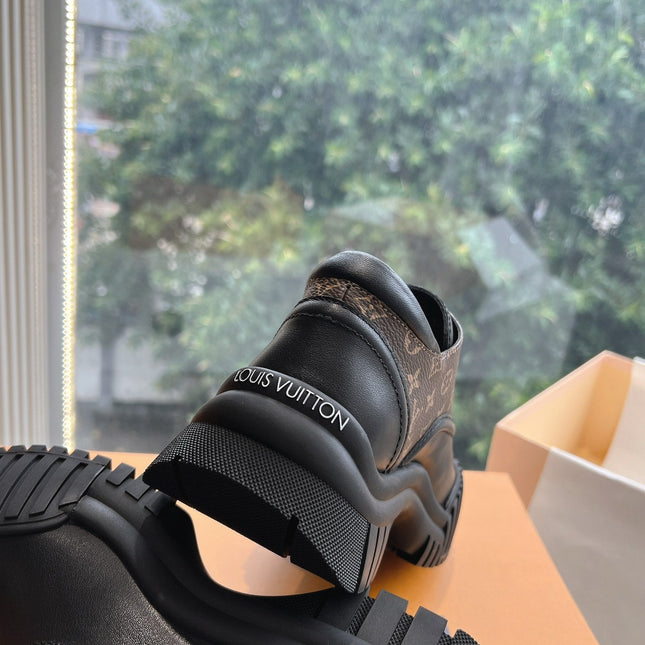 LV ARCHLIGHT SKATE SNEAKER IN BLACK MIX CHOCOLATE BROWN MONOGRAM CALFSKIN