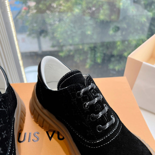 LV ARCHLIGHT SKATE SNEAKER IN BLACK EMBOSSED SUEDE
