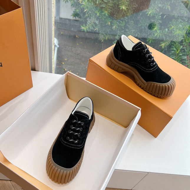 LV ARCHLIGHT SKATE SNEAKER IN BLACK EMBOSSED SUEDE
