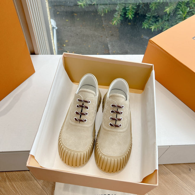 LV ARCHLIGHT SKATE SNEAKER IN PALE BROWN EMBOSSED SUEDE