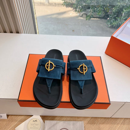 JOYCE SANDAL IN NAVY BLUE SUEDE