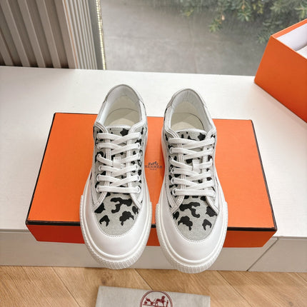 GET SNEAKER IN BLACK MIX PALE GRAY MAXI CANVAS AND CALFSKIN