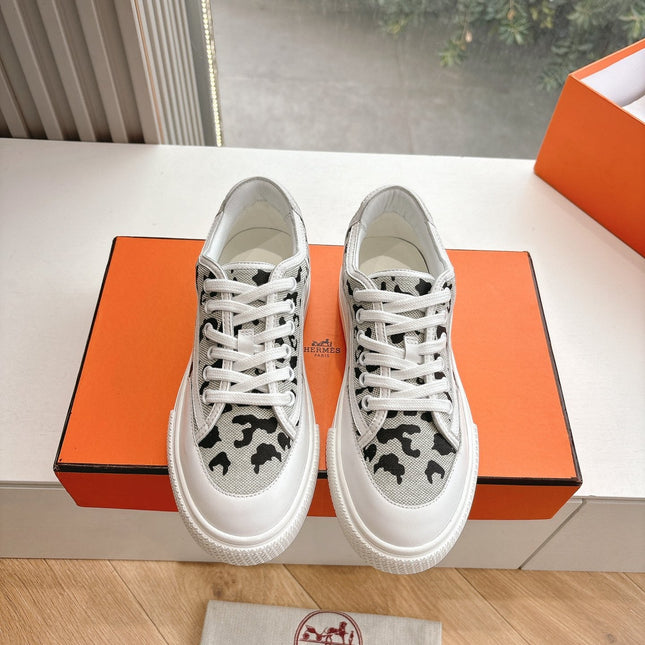 GET SNEAKER IN BLACK MIX PALE GRAY MAXI CANVAS AND CALFSKIN