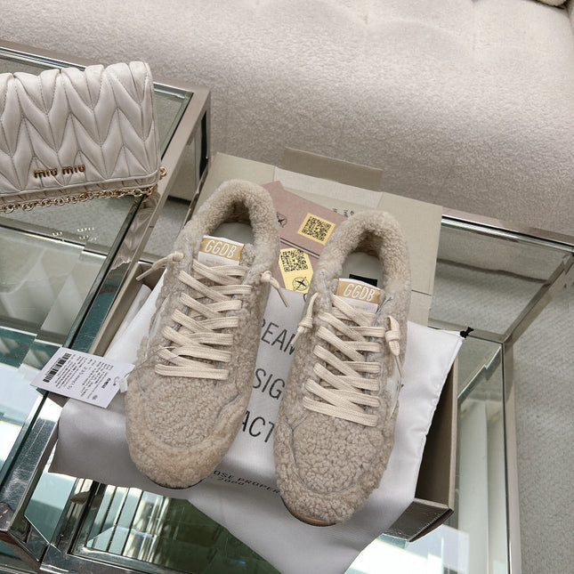 BALL STAR SNEAKERS WITH WHITE STAR IN BEIGE WOOL