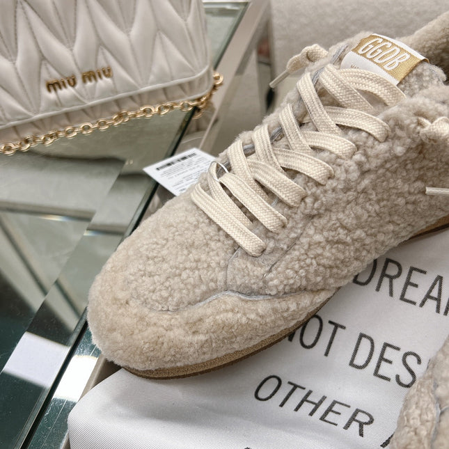 BALL STAR SNEAKERS WITH WHITE STAR IN BEIGE WOOL