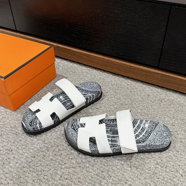 CHYPRE SANDAL WHITE CALFSKIN UNIQUE