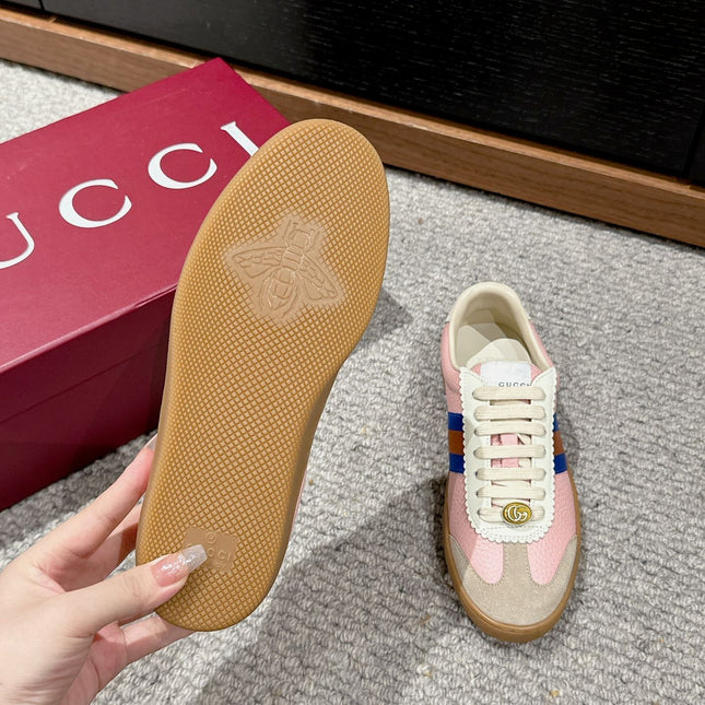 GG & ADIDAS SNEAKER LIGHT PINK CALFSKIN