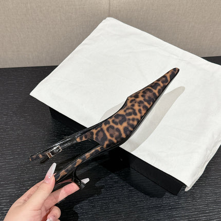 SL CHERISH LEOPARD SLINGBACK AMBER CANVAS