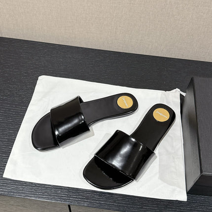 SL CARLYLE SLIPPERS BLACK CALFSKIN