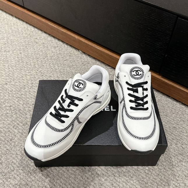 CLASSIC TRAINER IN WHITE MIX BLACK FABRIC