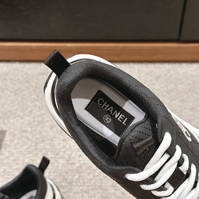 CC CLASSIC SNEAKER IN BLACK MIX WHITE LAMBSKIN