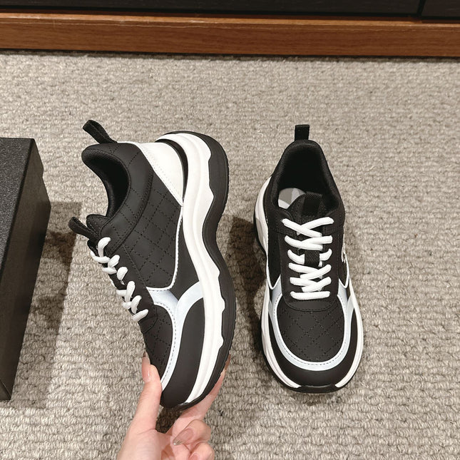 CC CLASSIC SNEAKER IN BLACK MIX WHITE LAMBSKIN