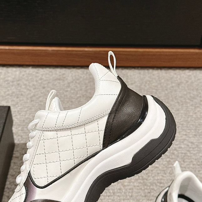 CC CLASSIC SNEAKER IN WHITE MIX BLACK LAMBSKIN