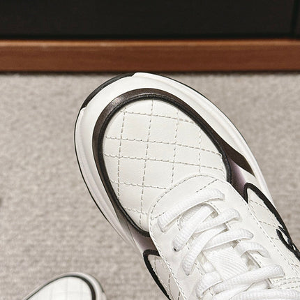 CC CLASSIC SNEAKER IN WHITE MIX BLACK LAMBSKIN