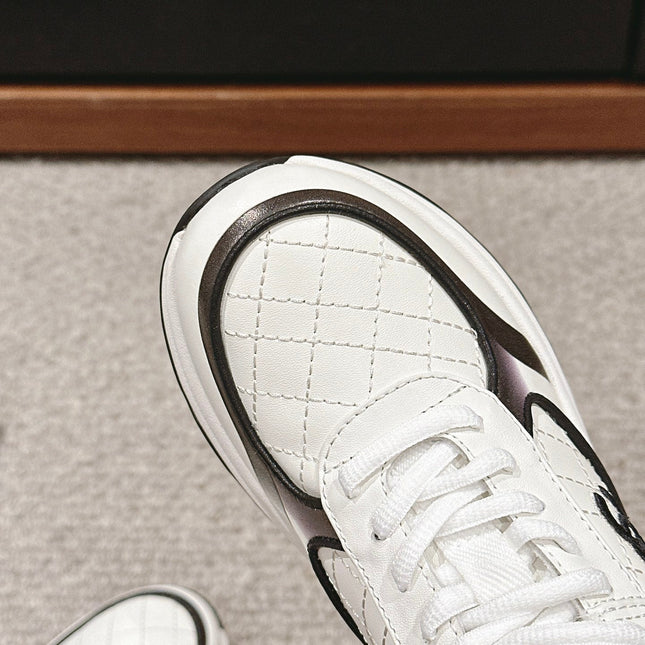 CC CLASSIC SNEAKER IN WHITE MIX BLACK LAMBSKIN