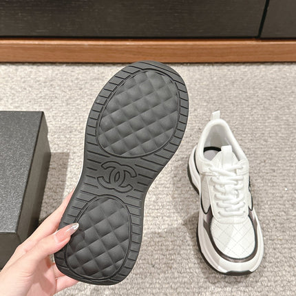 CC CLASSIC SNEAKER IN WHITE MIX BLACK LAMBSKIN