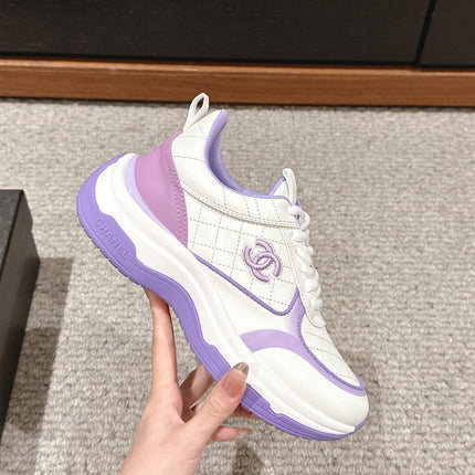 CC CLASSIC SNEAKER IN WHITE MIX IRIS PURPLE LAMBSKIN