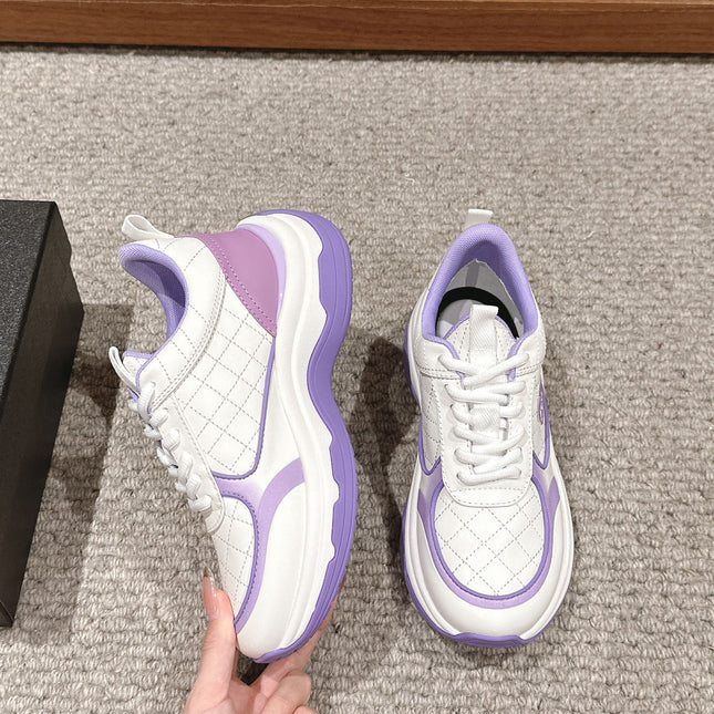 CC CLASSIC SNEAKER IN WHITE MIX IRIS PURPLE LAMBSKIN