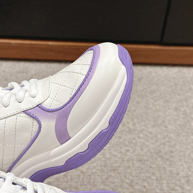 CC CLASSIC SNEAKER IN WHITE MIX IRIS PURPLE LAMBSKIN