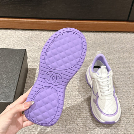 CC CLASSIC SNEAKER IN WHITE MIX IRIS PURPLE LAMBSKIN