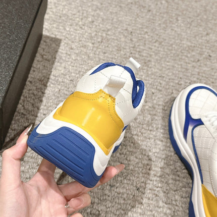 CC CLASSIC SNEAKER IN WHITE MIX COBALT BLUE LAMBSKIN