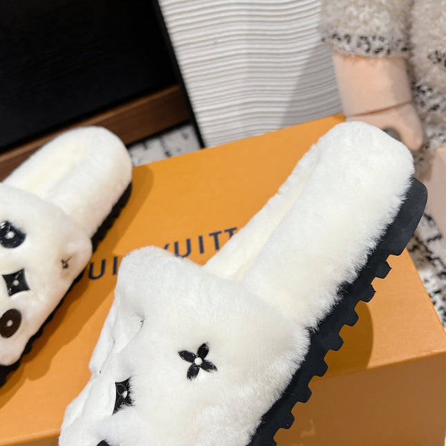 SLIPPER IN WHITE WOOL