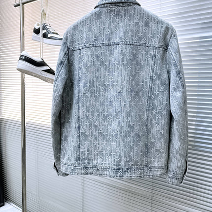 LV SHIRT JACKET IN WHITE BLUE MONOGRAM DENIM 239126
