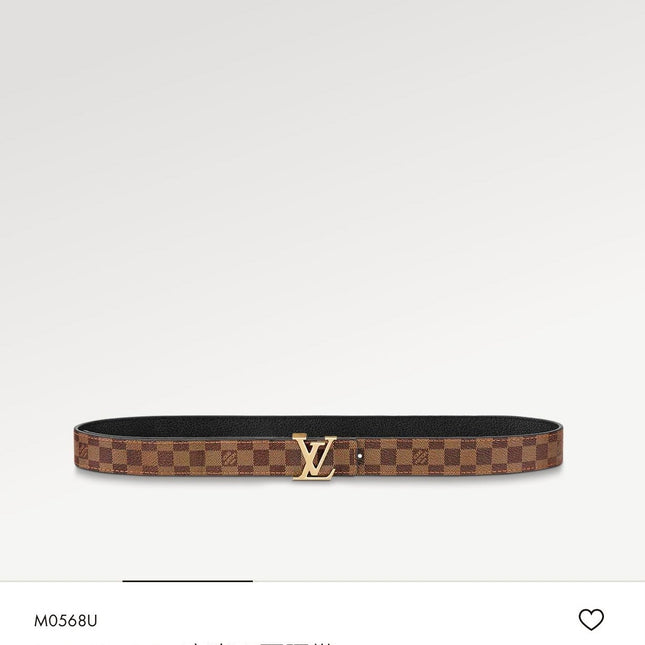 LV ICONIC 25 MM IN BROWN DAMIER CALFSKIN GOLD HARDWARE