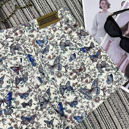 Dior 25C Short Motif Toile De Jouy Papillon Multicolore 228433