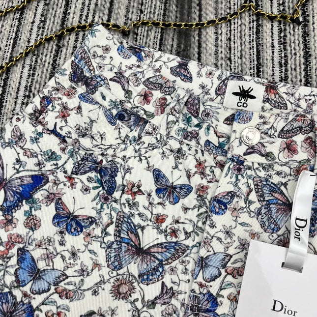 Dior 25C Short Motif Toile De Jouy Papillon Multicolore 228433