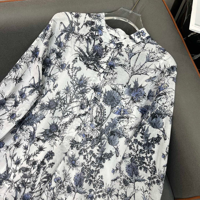 DIOR SHIRT DRESS WITH STAND COLLAR 198035