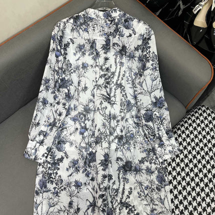DIOR SHIRT DRESS WITH STAND COLLAR 198035