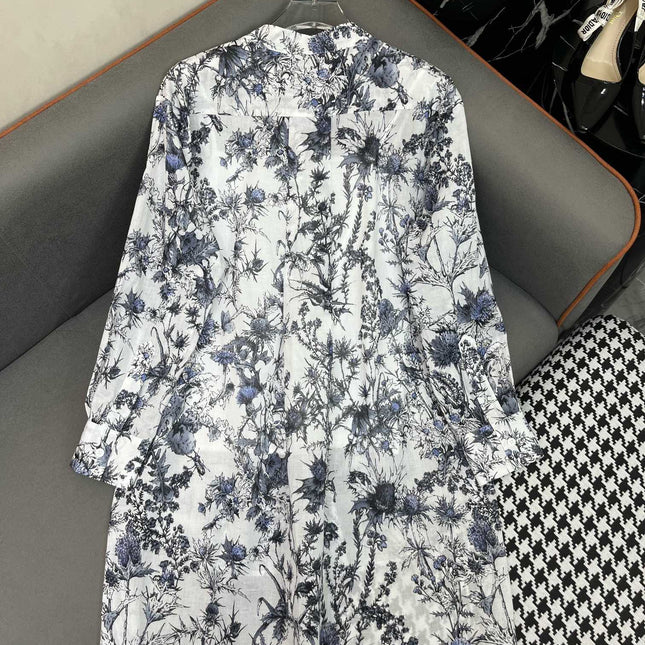 DIOR SHIRT DRESS WITH STAND COLLAR 198035