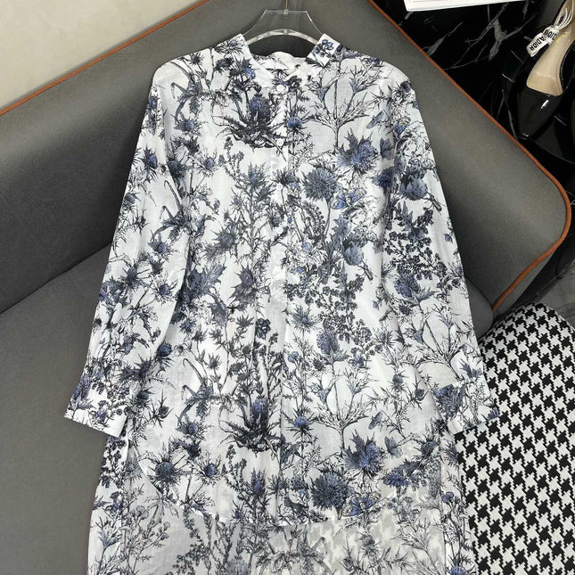 DIOR SHIRT DRESS WITH STAND COLLAR 198035