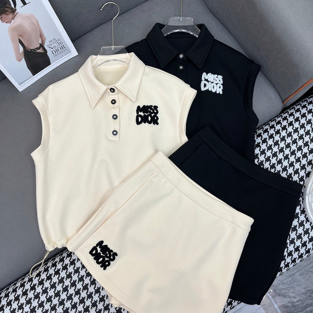DIOR NEW TANK TOP AND SHORT SKIRT SET 245873