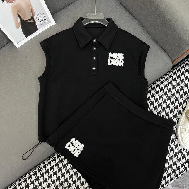 DIOR NEW TANK TOP AND SHORT SKIRT SET 245873