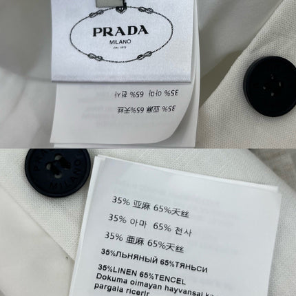 PRADA LINEN BLAZER AND SHORTS SET 243903