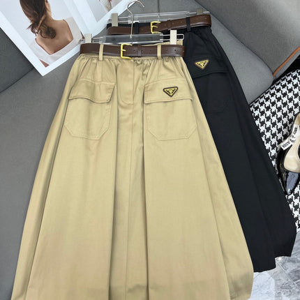 PRADA NEW STYLE PLEATED SKIRT WITH TWO POCKETS 245884