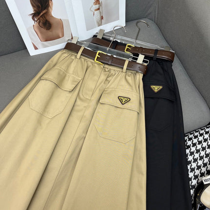 PRADA NEW STYLE PLEATED SKIRT WITH TWO POCKETS 245884