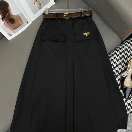 PRADA NEW STYLE PLEATED SKIRT WITH TWO POCKETS 245884