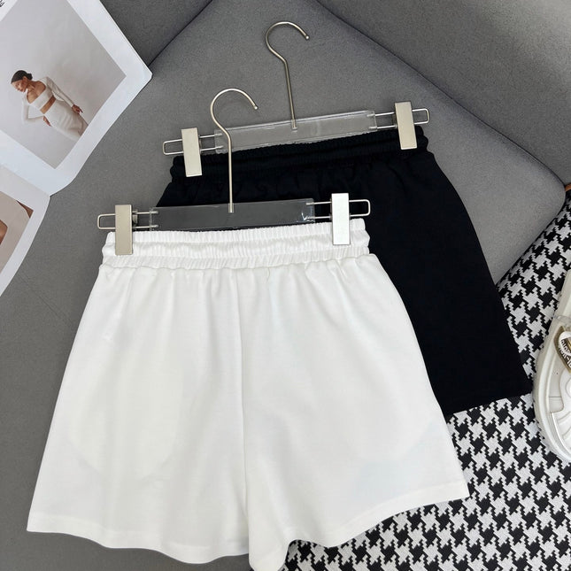 COTTON SHORTS WITH SIGNATURE EMBROIDERY