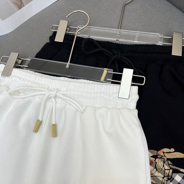 COTTON SHORTS WITH SIGNATURE EMBROIDERY