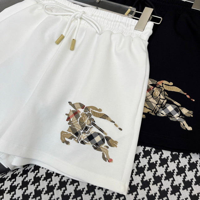 COTTON SHORTS WITH SIGNATURE EMBROIDERY