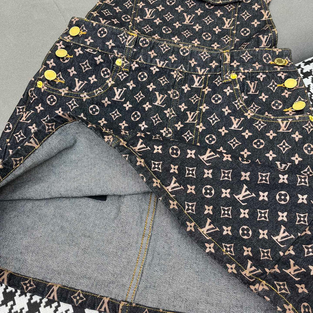 LV NEW DENIM OVERALL DRESS 269064