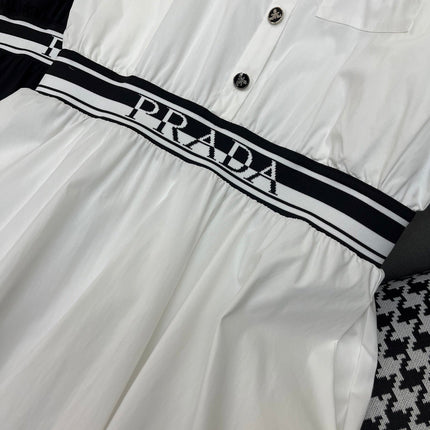 PRADA SLEEVELESS DRESS WITH STAND COLLAR – NEW STYLE 269122