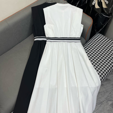 PRADA SLEEVELESS DRESS WITH STAND COLLAR – NEW STYLE 269122