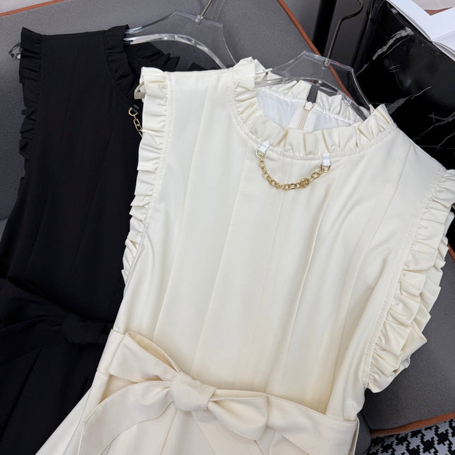 LV SLEEVELESS DRESS WITH BELTED WAIST 269125