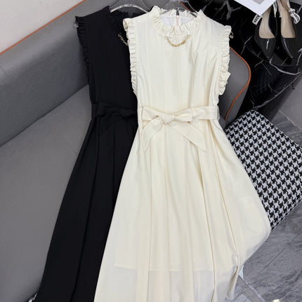 LV SLEEVELESS DRESS WITH BELTED WAIST 269125