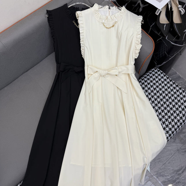 LV SLEEVELESS DRESS WITH BELTED WAIST 269125