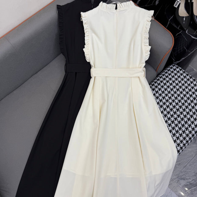 LV SLEEVELESS DRESS WITH BELTED WAIST 269125